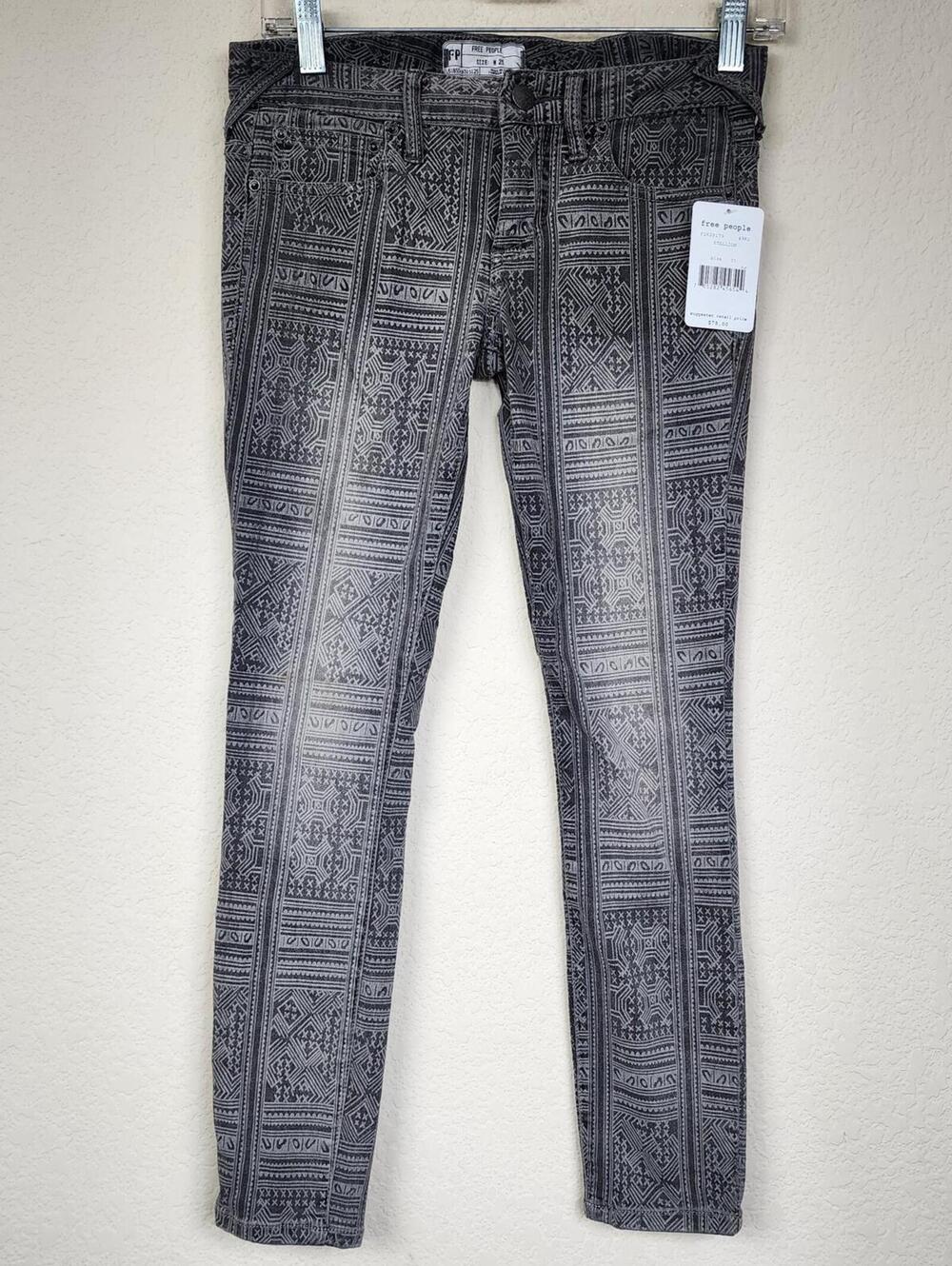 NWT $78 Free People Grey Skinny Size 25 Jeans